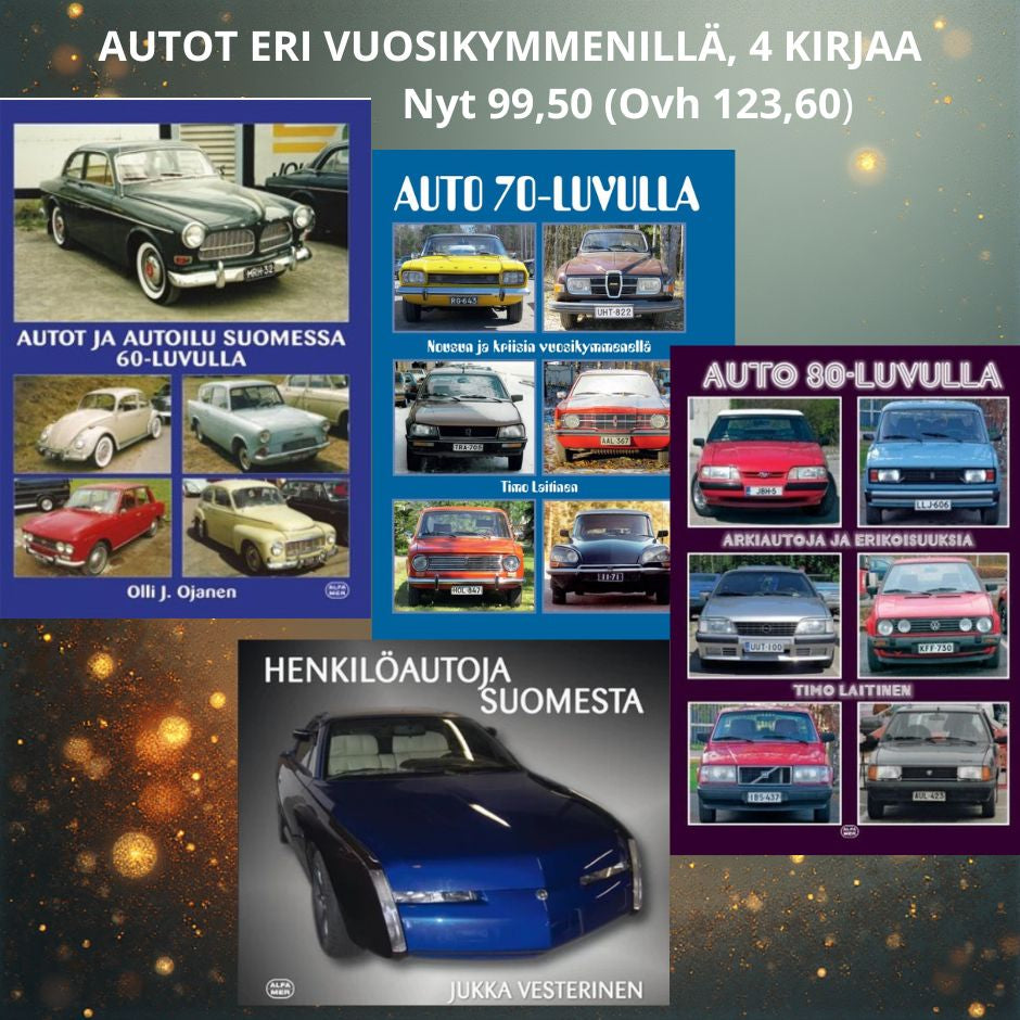 Autot Suomessa kautta aikojen - 4 autotietokirjaa