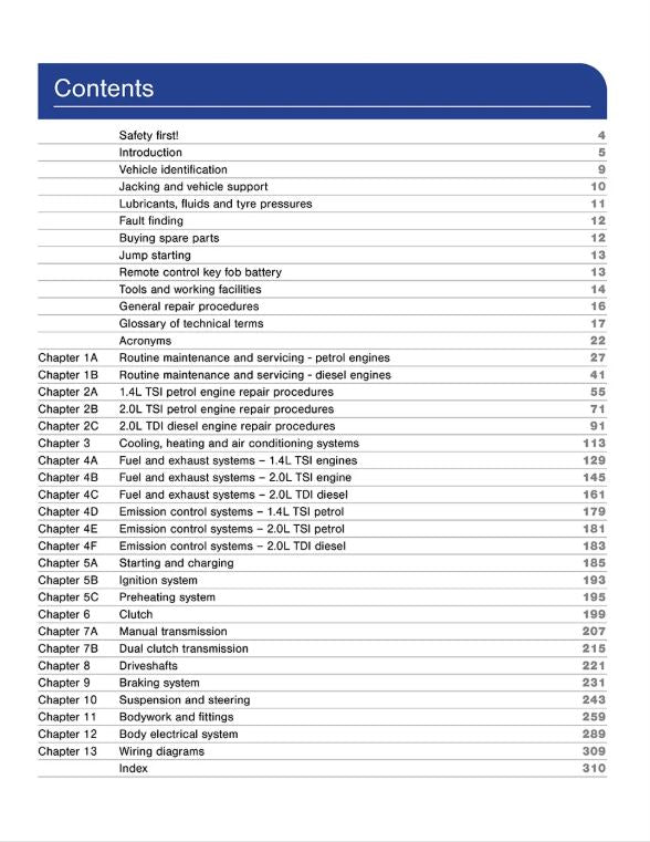 Volkswagen Scirocco (2008 - 2017) Haynes Repair Manual