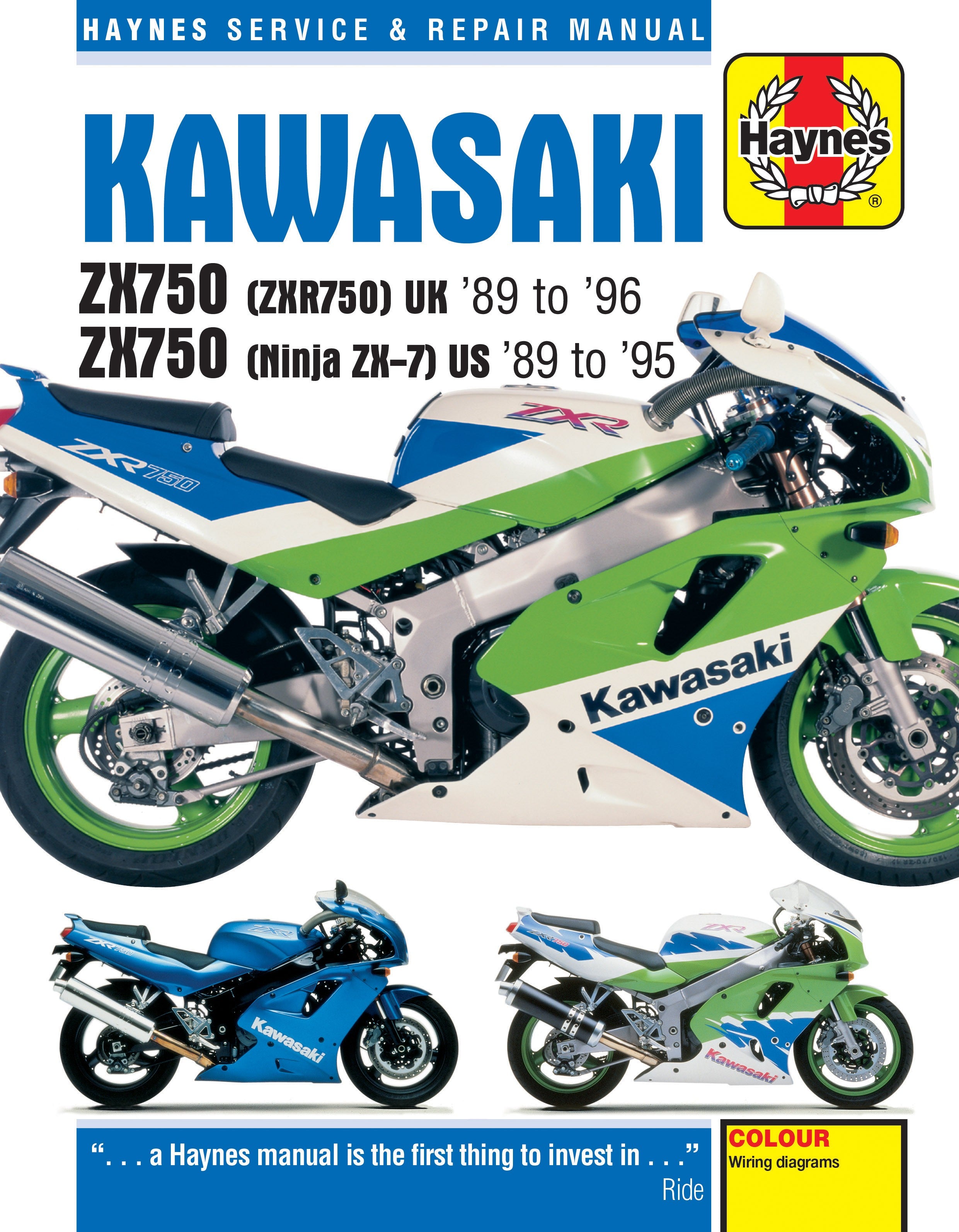 Kawasaki ZX750 (Ninja ZX-7 & ZXR750) Fours liquid 1989-1996
