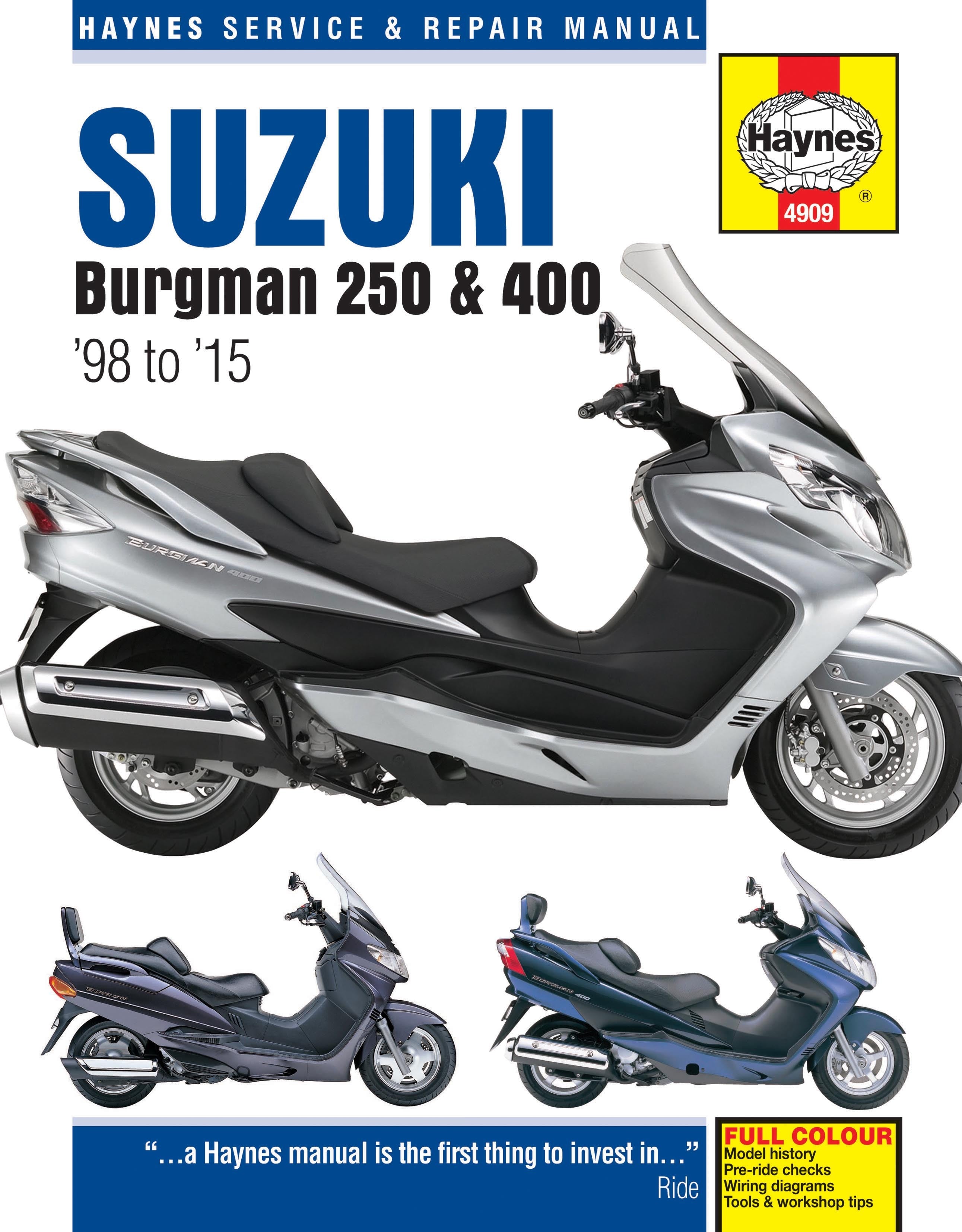 Suzuki Burgman 250 400 Scooters 1998 2015