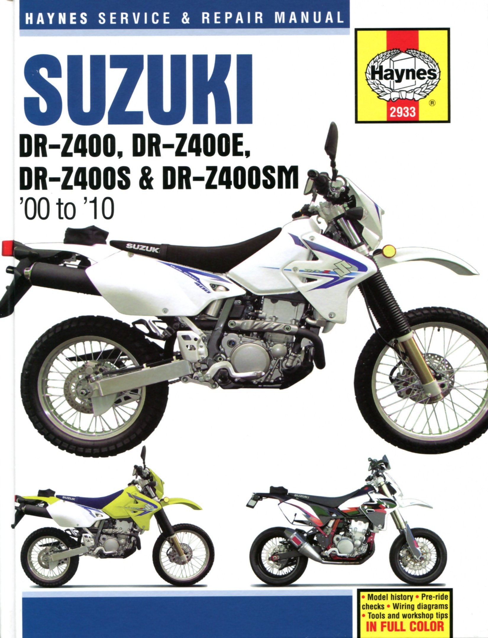 Suzuki DR-Z400, DR-Z400E, DR-Z400S, DR-Z400SM 2000-2010