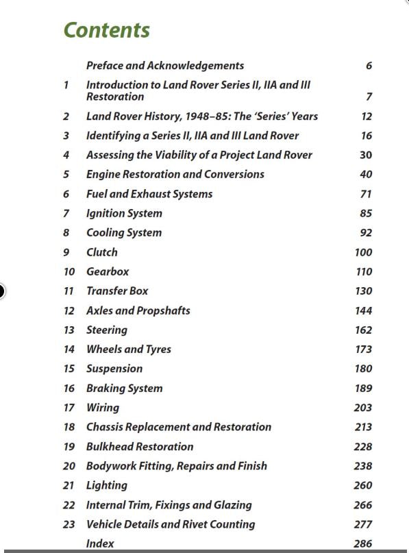 Land Rover Series II,IIA and III Restoration Manual
