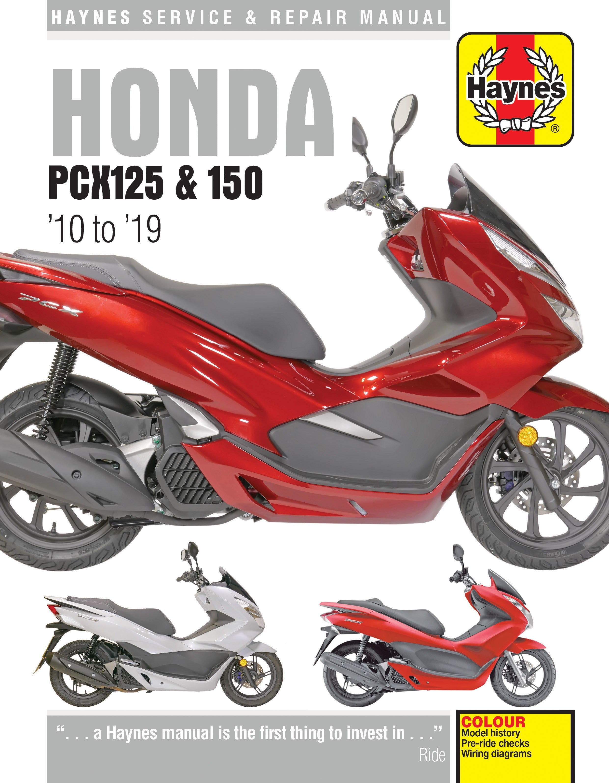 Honda PCX125 & 150 2010-19. Service and Repair Manual